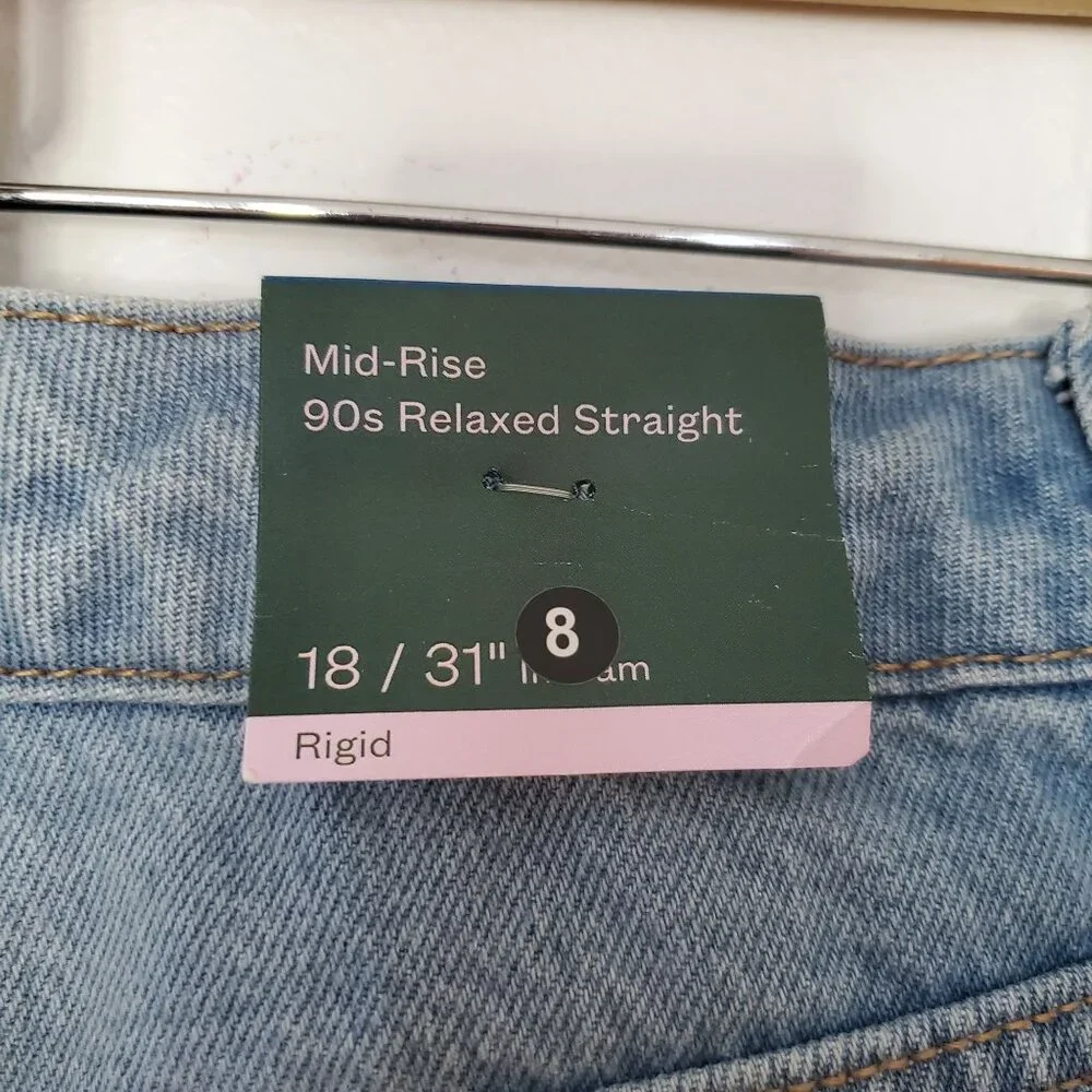 Wild Fable Size 18 Two Toned Blue Mid Rise 90's Relaxed Straight Jeans - Picture 6 of 9